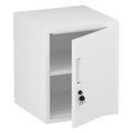 Black Metal Storage Locker Cabinet with Locking Door and Adjustable Shelf J79489